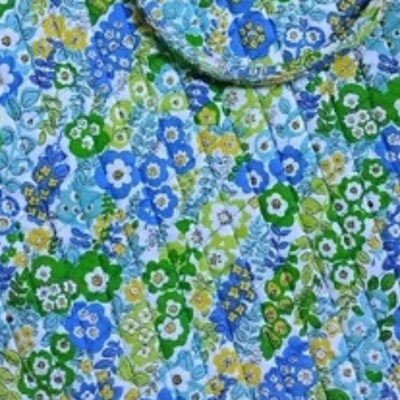 Vera Bradley green and blue tote bag - Picture 2 of 5